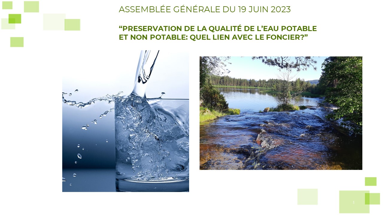 Préservation de la qualité de l’eau, quel lien avec le foncier ?